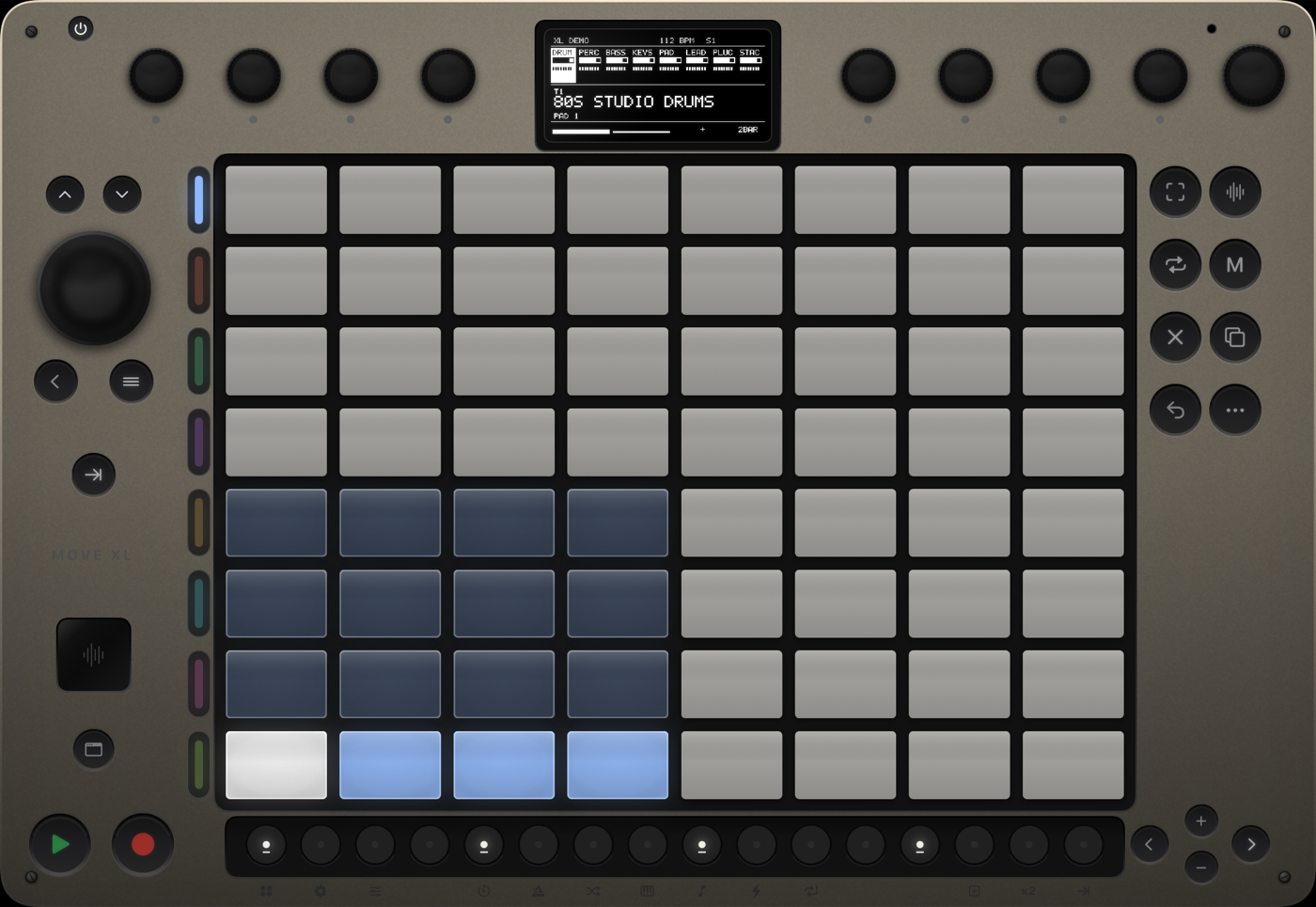 Motus XL iPad panel, hardware theme